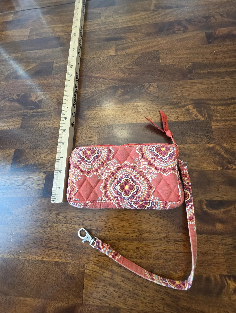 Vera Bradley Quilted Wristlet in Bright‎ Coral And A Vera Bradley Picture Frame